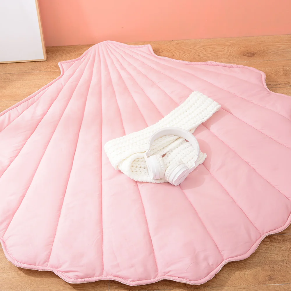 Alfombra de gateo de conchas para bebés, tapete de juego acolchado para recién nacidos, Alfombra de algodón suave para gatear, alfombras de juego para niños y niñas, decoración de habitación