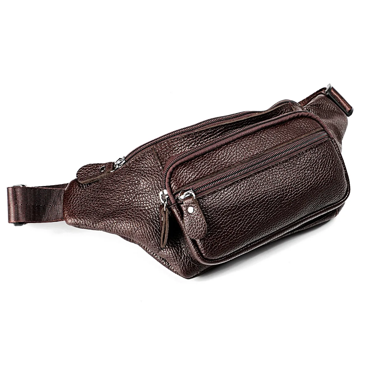 Men Bag Genuine Leather Cowhide Vintage Travel Riding Motorcycle Hip Bum Belt Pouch Fanny Pack Waist Purse Clutch Bag