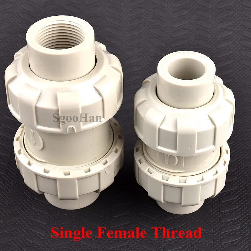 

PPH 1/2~2 Inch Single Female Thread Check Valve Double-union Check Valve Aquarium Fish Tank Water Pipe Connector Fittings