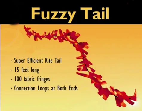Caudas felpudas kite acessórios