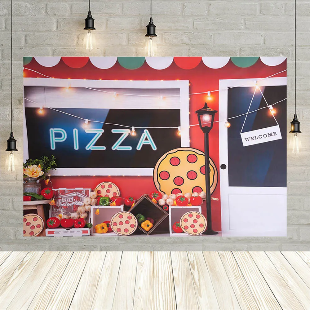 Avezano Pizza Shop Background For Photography Chili Garlic Tomatoes Vegetables Baby Cake Smash Backdrop Photo Studio Photophone