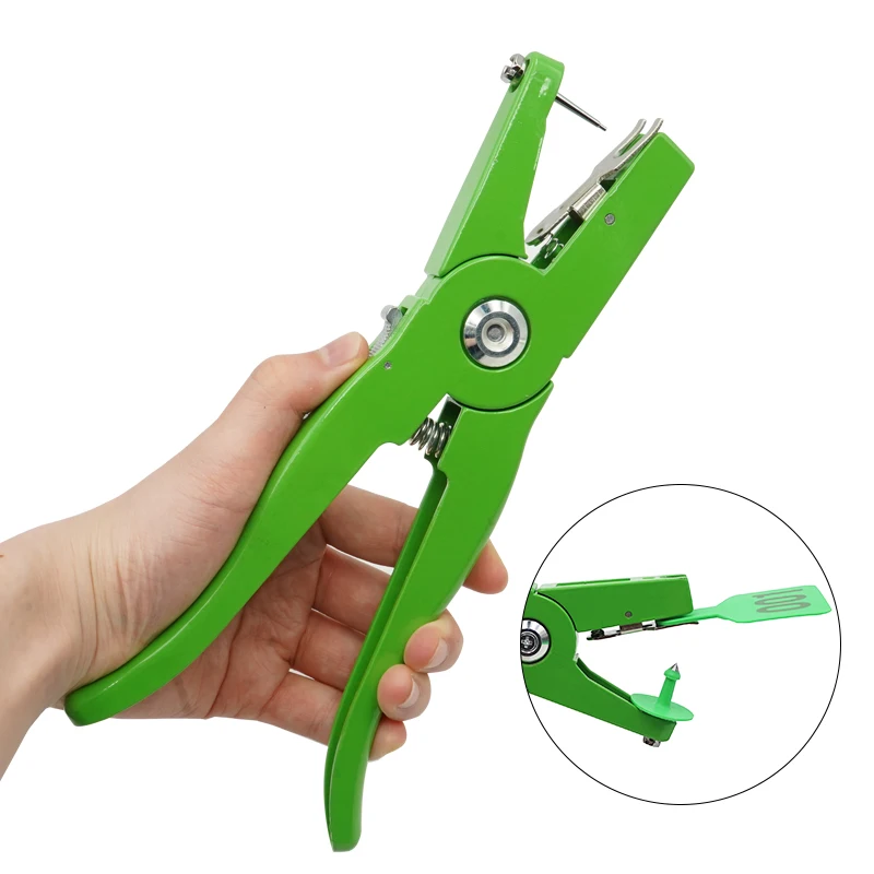 1 Pcs Ear Tag Pliers Livestock Cow Sheep Cattle Rabbit Identification Tool with 5 Pcs Ear Tag Nails Pliers Accessories