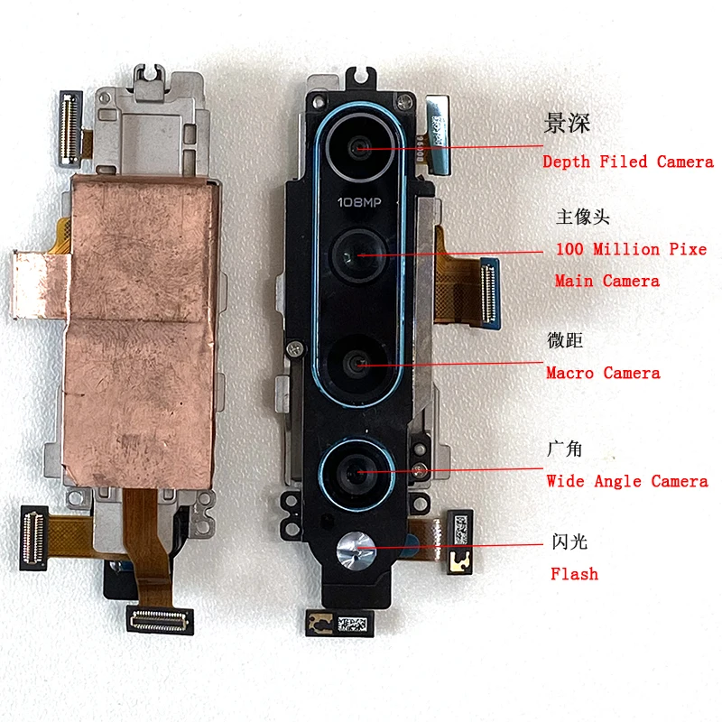 Original For Xiaomi MI 10 10 Ultra Full Big Camera Module+Wide Angle+Macro+Depth Filed Camera Flex Cable For Xiaomi 10 10 Ultra