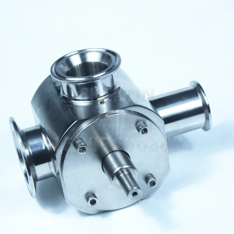 Rotary Valve DN38 Disk 77.5-64-50.5MM SS304 Food safe Valve of Piston Filling Machine For Siliced Meat piece of Fruit SHENLIN