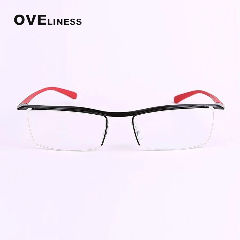 fashion glasses brand optical frame High quality men\'s prescription eyeglasses eyebrow wireframe half rim Spectacles frame 8189