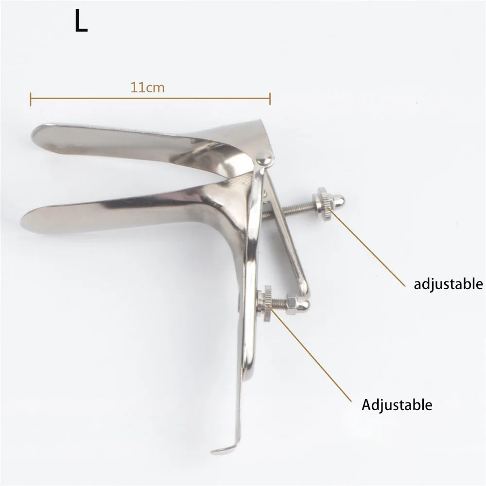 1PCs Stainless Steel Vagina Expansion Device Adult Genitals Anal Vaginal Dilator Colposcopy Speculum Medical Feminine Hygiene