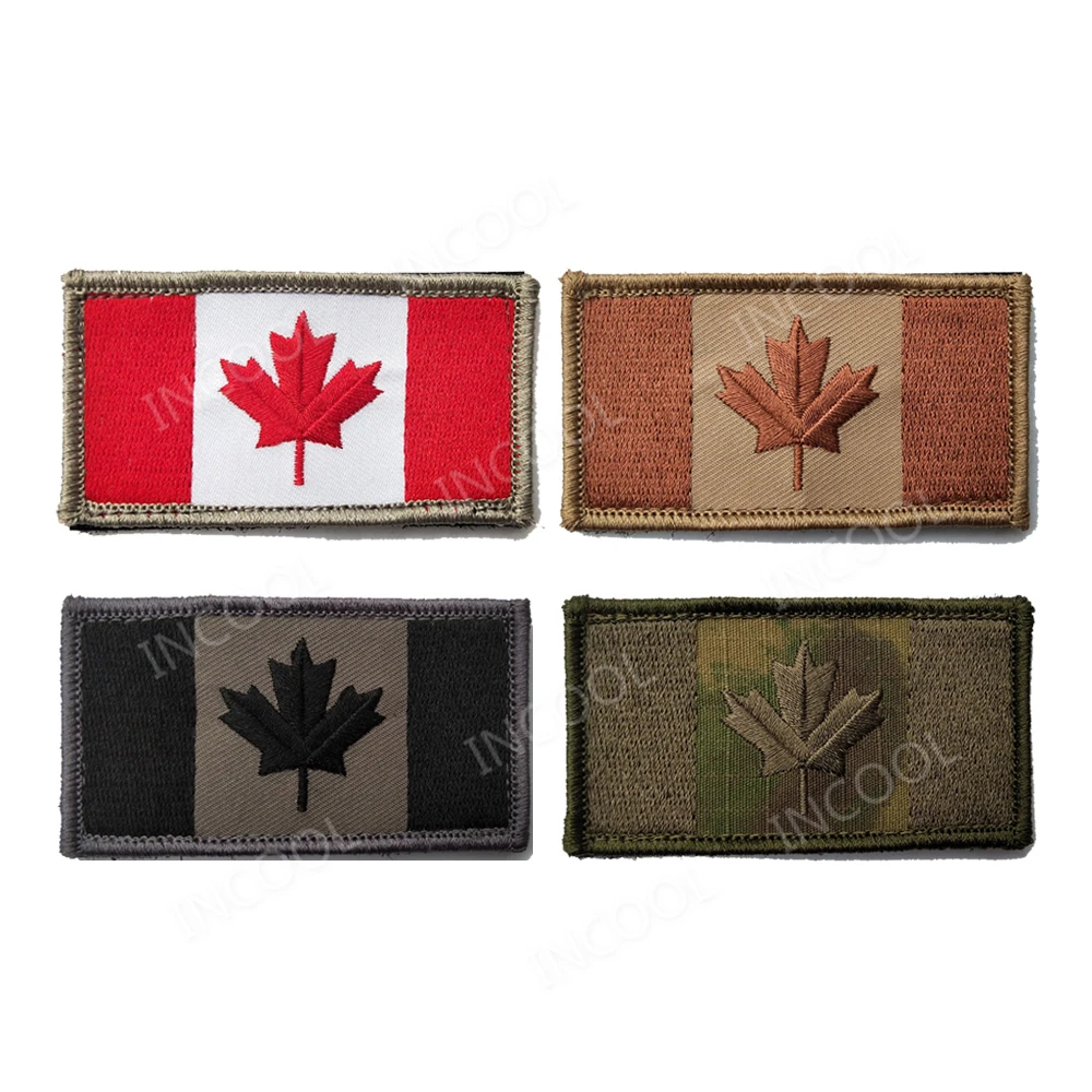 Parche bordado bandera Canadá – Hoja de arce 3D para uniforme táctico - imagen 5