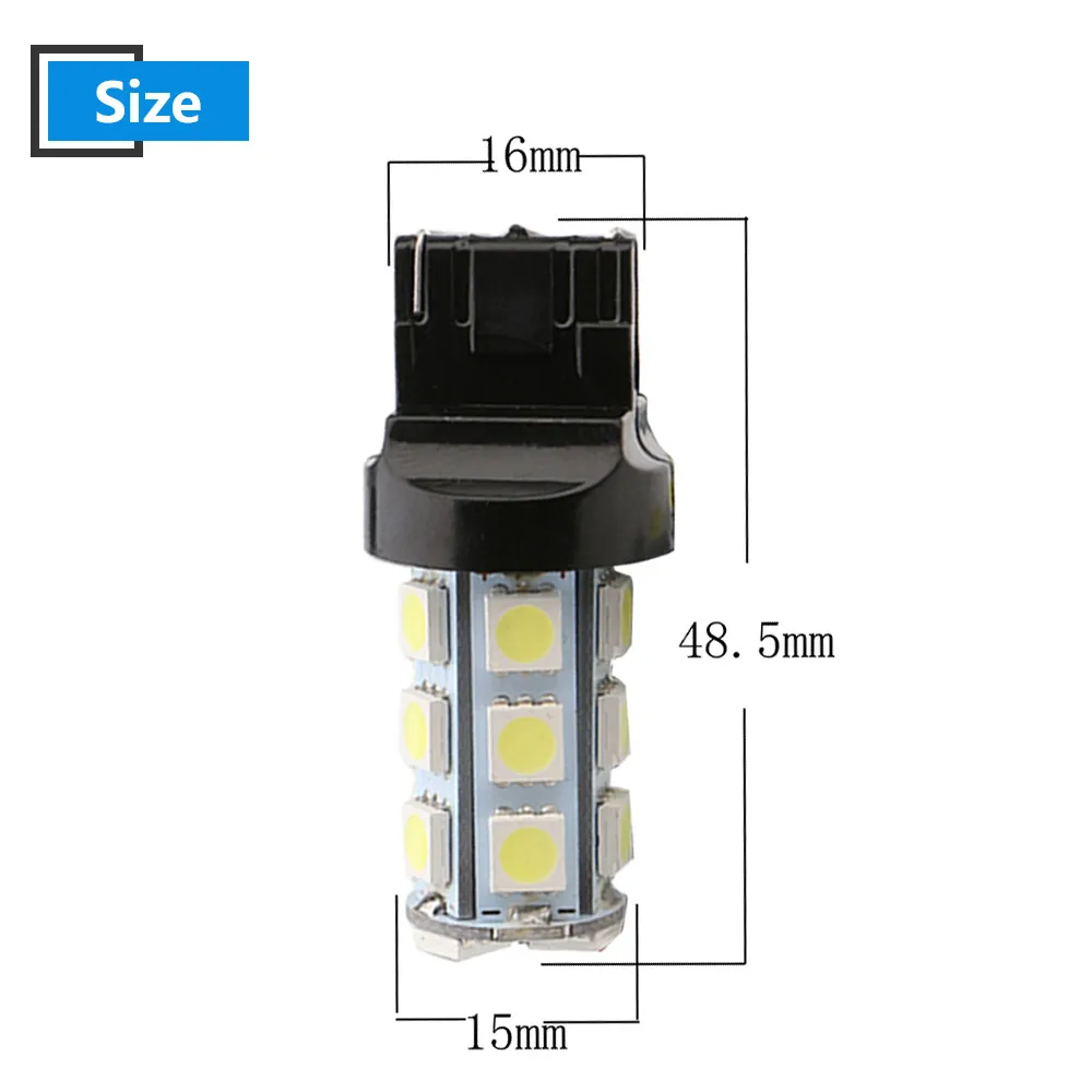 7440 T20 2pcs DC12V 18 SMD 5050 LED Bulb Lamp Car Indicator Turn Signal Reverse Tail Lights White Red Yellow Green Amber