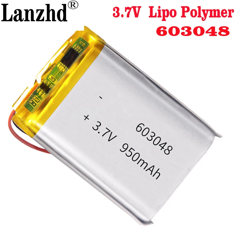 

50pcs Rechargeable 3.7V 900mAH 603048 polymer lithium ion / Li-ion battery for drone dvr mp5 GPS mp3 mp4 PDA PSP power bank spea