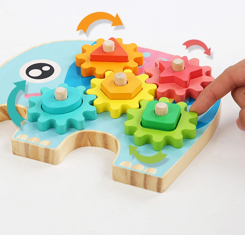 Giocattolo educativo per bambini forma geometrica abbinamento e inserimento colonna blocchi di costruzione in legno Set di attrezzi giocattoli per l'apprendimento precoce