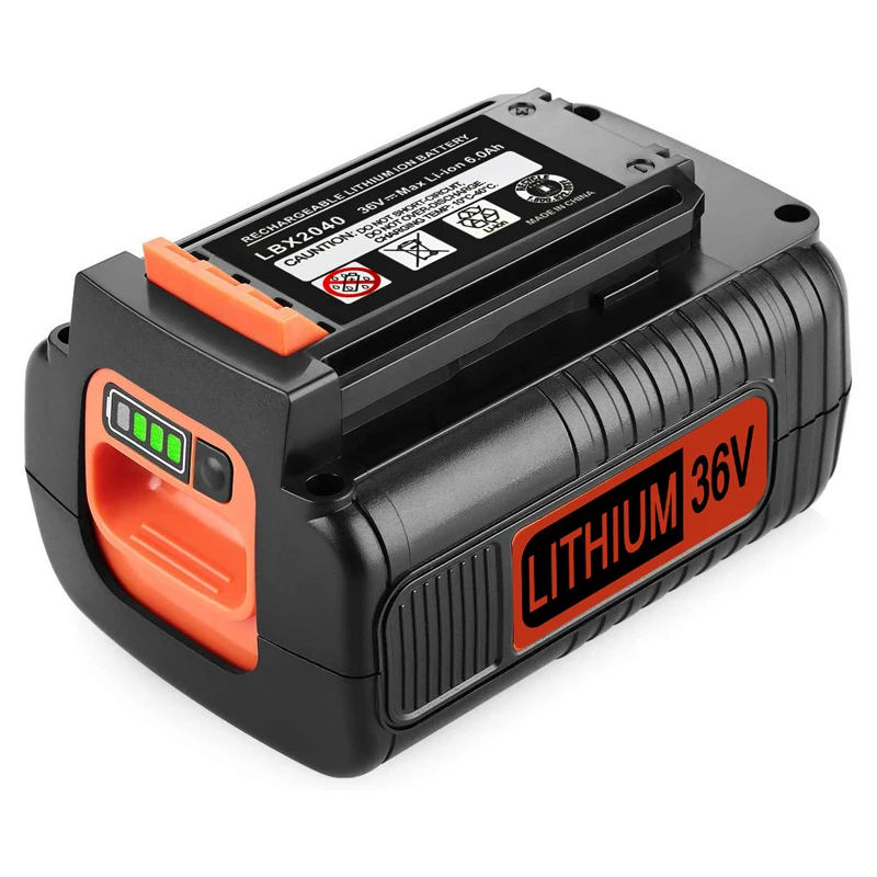 36V MAX 5.0Ah 6.0Ah akumulator litowo wymienna bateria dla dotyczące swojej Black & Decker LBX2040 LBXR36 LBXR2036 BL2036 LBX1540 LST136W