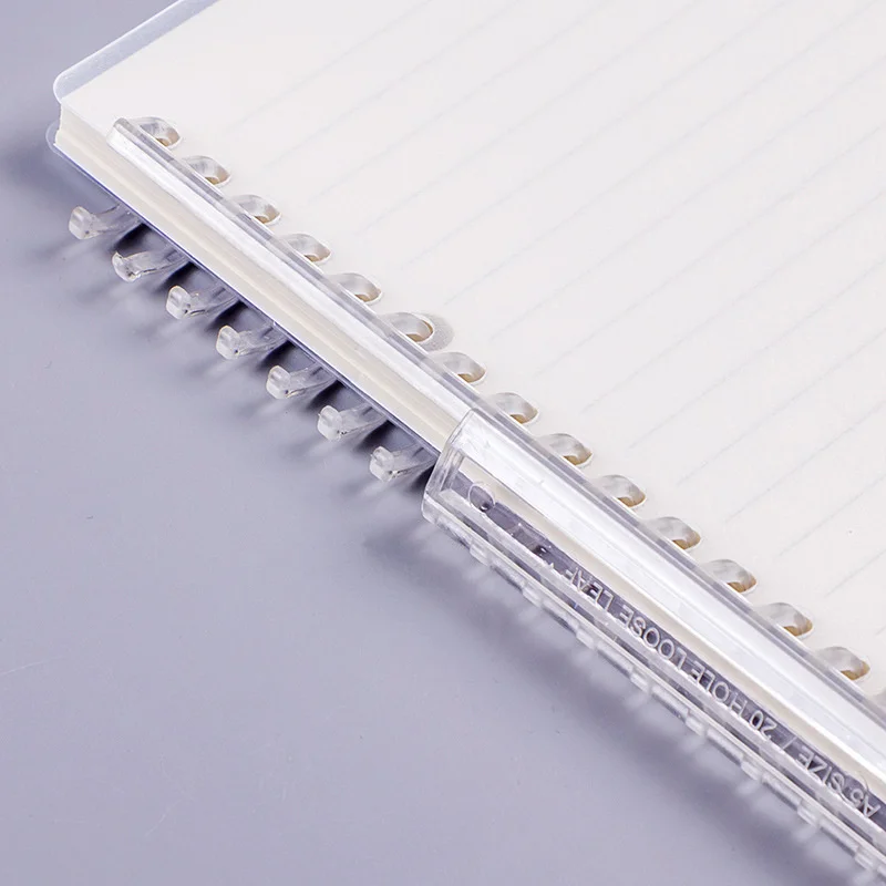 A5 B5 Blank, Grid, Horizontal Line, English Loose-leaf Book, Detachable 26-hole 20-hole Binder Plan Notepad PP Cover Notebook