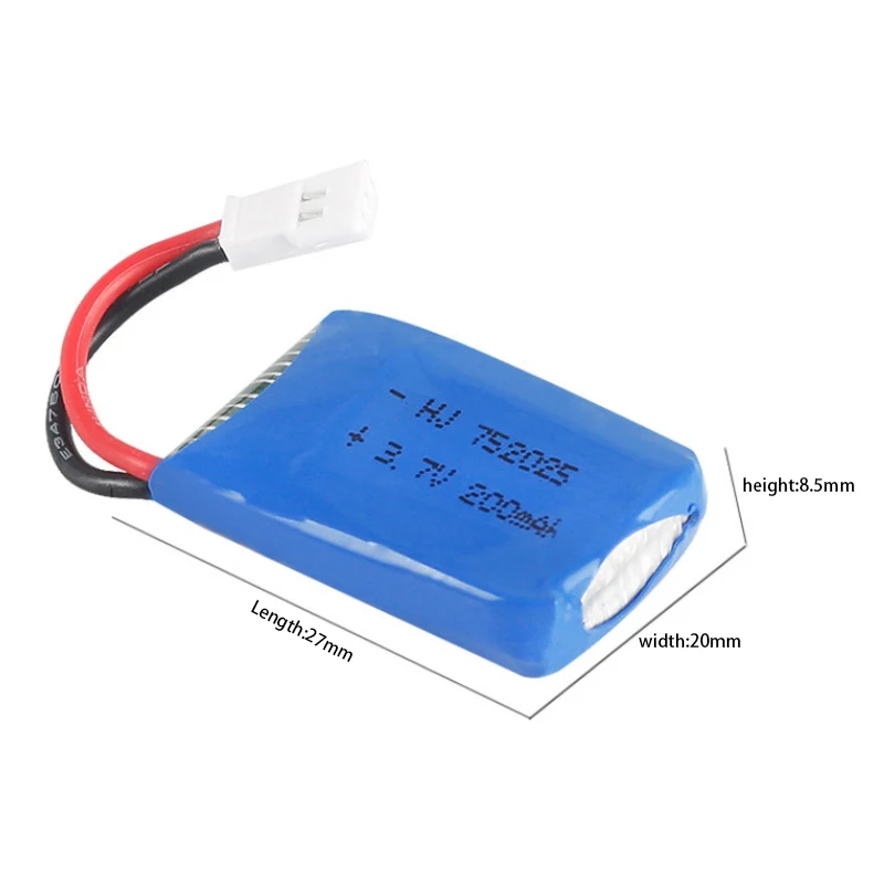 Batteria per Syma X4 X11 X13 RC Drones 3.7V 200mah batteria LiPo per Syma X4 X11 X13 RC Quadcopter Parts 752025