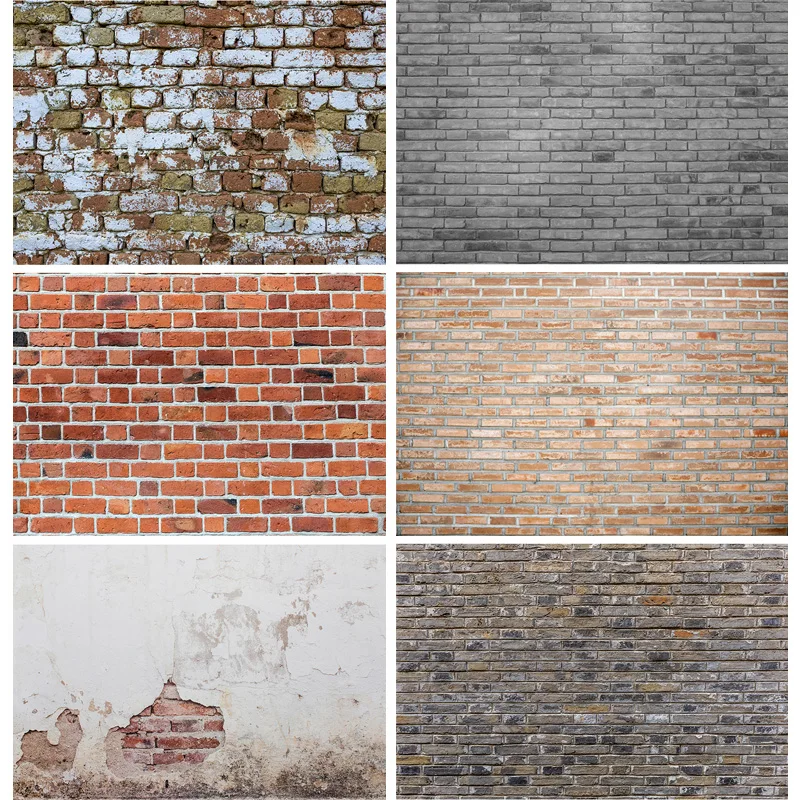 Photorealistic Fabric Vintage Brick Wall Theme Photography Backdrops portrait Photo Background Studio Prop  21919 NNL-02