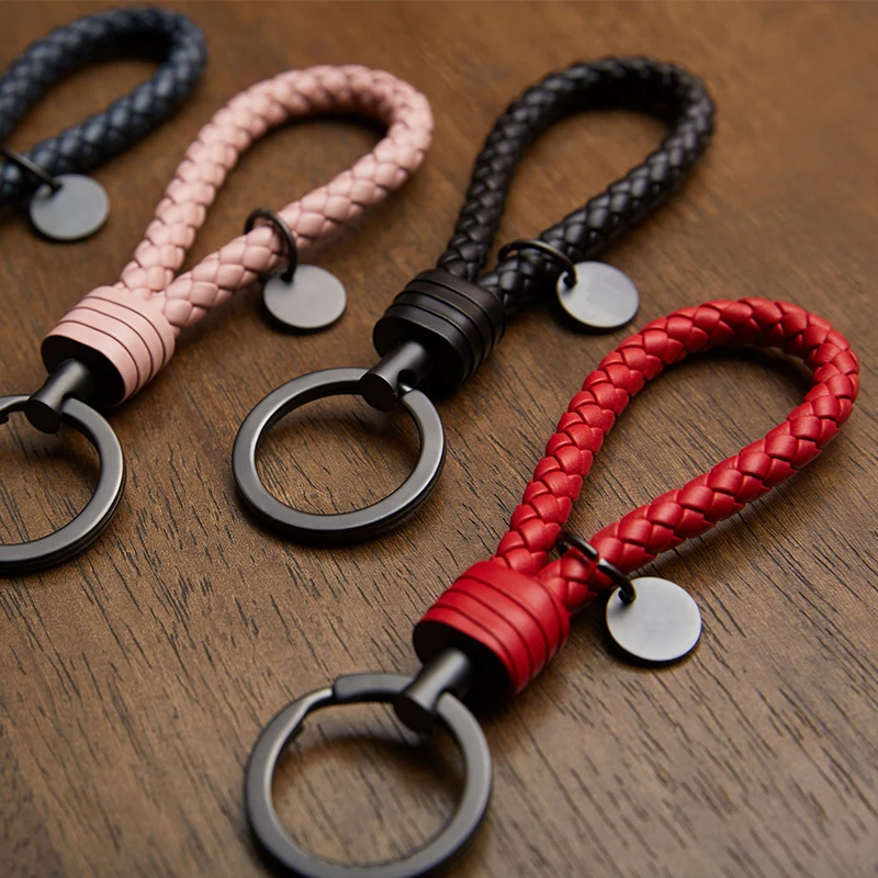 

Hand-Woven Keychain Women's Fashion Gift Car Keychain Men Pendant Luxury Brand Fashion Design Spot 2-Piece 5 Fold