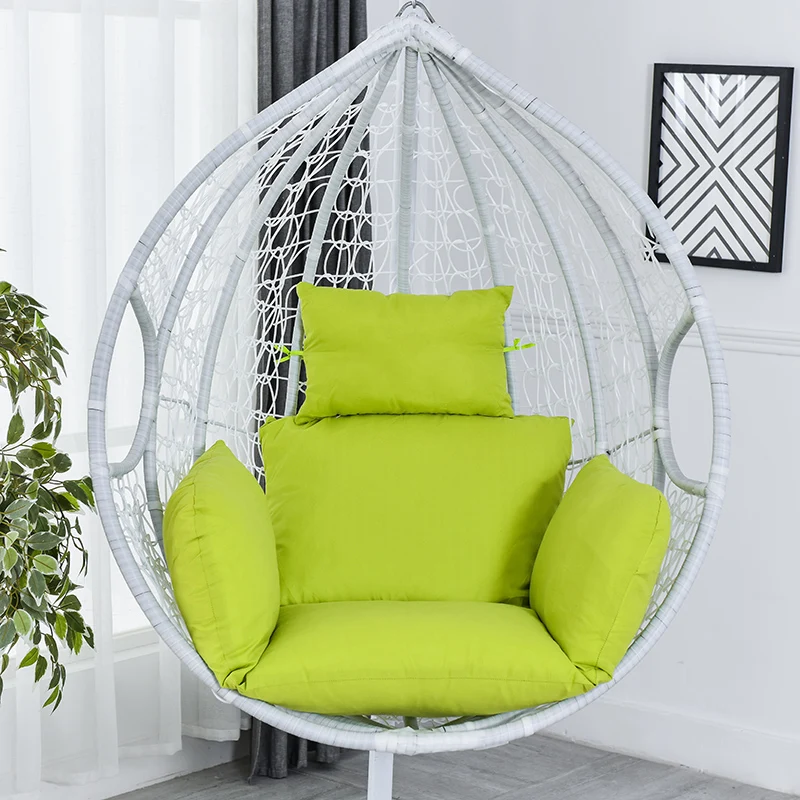 Imagem -05 - Pendurado Cesta Cadeira Almofada Swing Seat Removível Engrossar Ovo Hammock Berço Almofada ao ar Livre Voltar Almofada para Casa Jardim