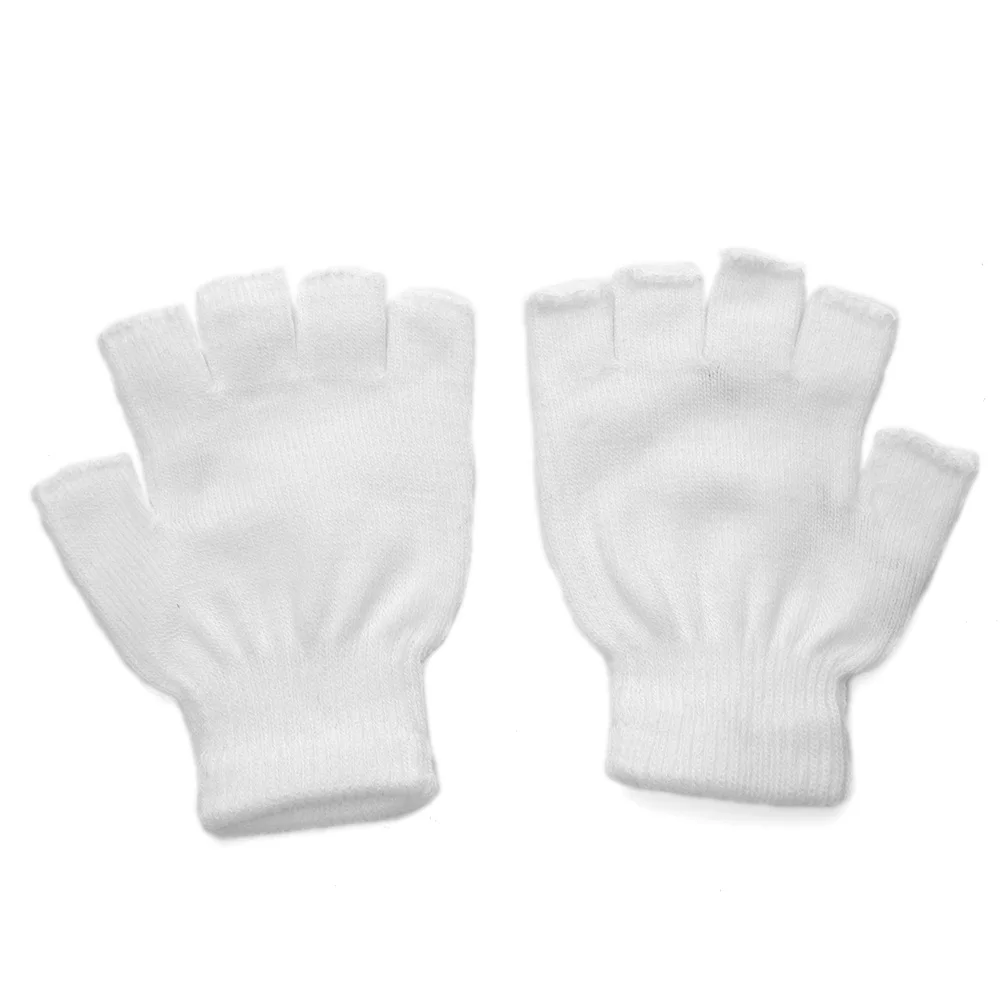 2Pcs Unix Vingerloze Knit Magic Handschoenen Winter Effen Kleur Half Vingers Warme Wanten Voor Vrouwen Mannen Prachtige Gift Voor vrienden