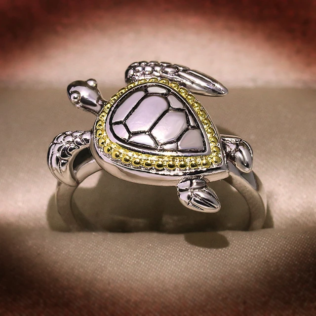 New Design Animal Tortoise Ring 925 Stamp Filled Jewelry Wedding For Women men Female Rings Gifts Turtle Ring Rings AliExpress
