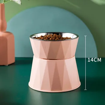 Stainless Steel Cat Bowl High Foot Dog Bowl Neck Protector Cat Food Water Bowl Anti-overturning Bowl Pet Feeder Bowl Supplies 4