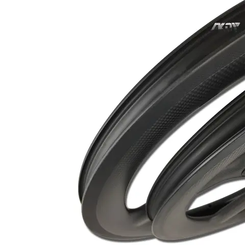 Carbon Trispoke 20 451 Hjulset V-broms 48 mm djupa Mini Velo kolfiberhjul 451 slanglöst redo överdimensionerade 20/22 tums hjul 10 best sales 22-tums hjul - №1