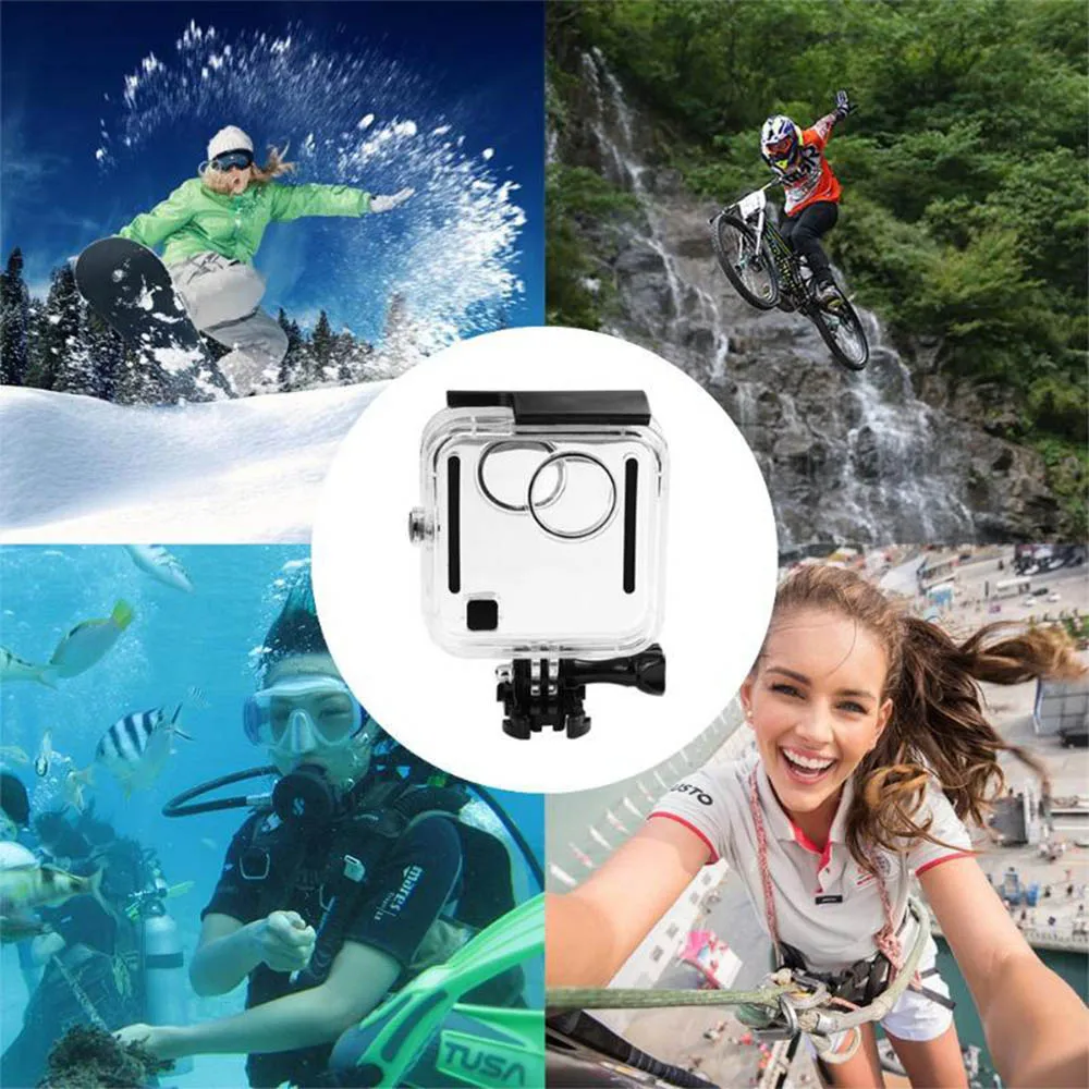 45 متر تحت الماء مقاوم للماء اكسسوارات ل GoPro فيوجن 360 درجة كاميرا واضح الغوص مثبت مضاد للماء حماية