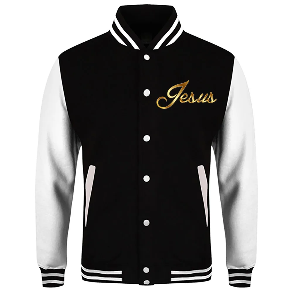 2021 personalidade moda jesus jaqueta casual camisa de beisebol