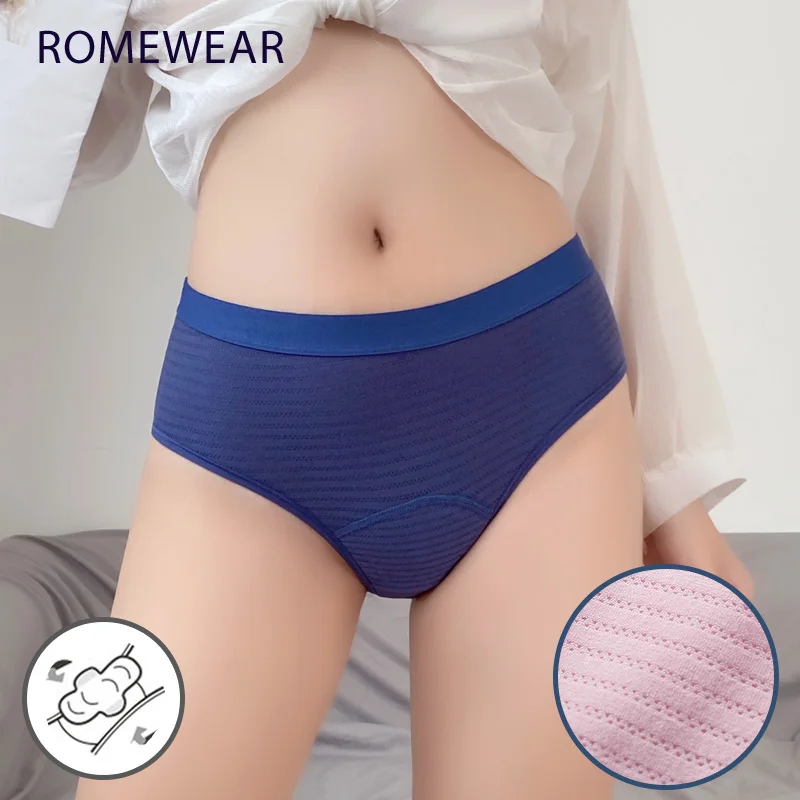 Mesh Cotton Menstrual Panties For Periods Physiological Underpants Women Underwear Briefs Leak Proof Plus Size Female Lingerie