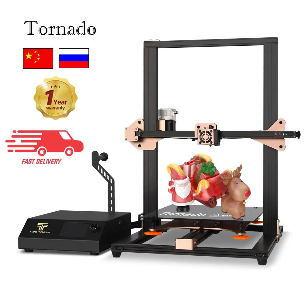 Twotrees 3D Printer Tornado V2 Printing Masks Laser Level 3D Touch Extruder Glass Hot Bed Prusa i3 Mega Mean Well Power Supply