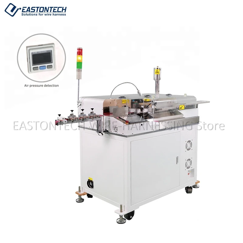 EASTONTECH EW-22F New Automatic Double Head Tin Soldering Machine Wire Cable Cutting Stripping Twisting Tin Machine 220V / 110V