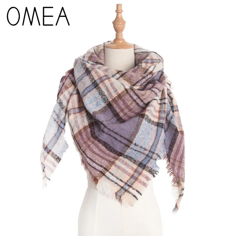 cashmere scarf winter scarf women blanket scarf Winter plaid scarf loop Yarn Burr Lattice Scarf Triangular Scarf Shawl pashmina