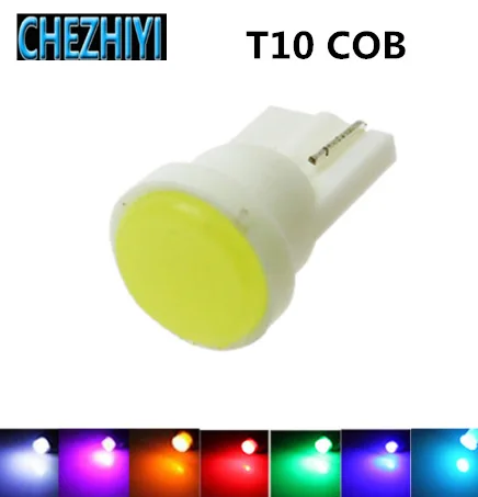 BT03   2X Automobile led width indicator T10 cob ceramic lamp plane instrument lamp 1smd compartment lamp license plate lamp