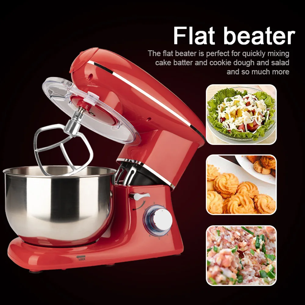 1500W Stand Mixer Houshold Bread Mixer Electric Blender 6 Speed Kitchen Food Stand Mixer Cream Egg Whisk Blender