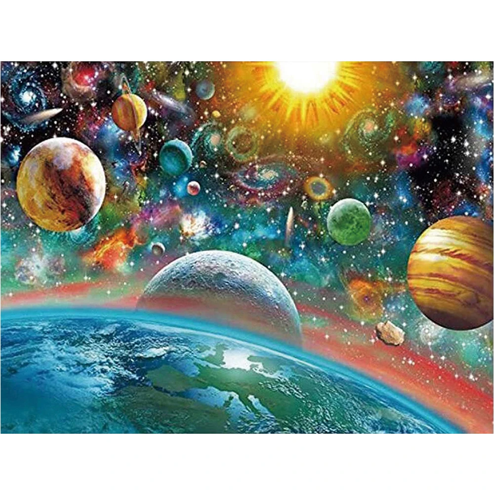 

Landscape Universe Planet Earth 11CT Cross Stitch Set DIY Embroidery Handmade Needlework Handiwork Craft Sales Floss Promotions