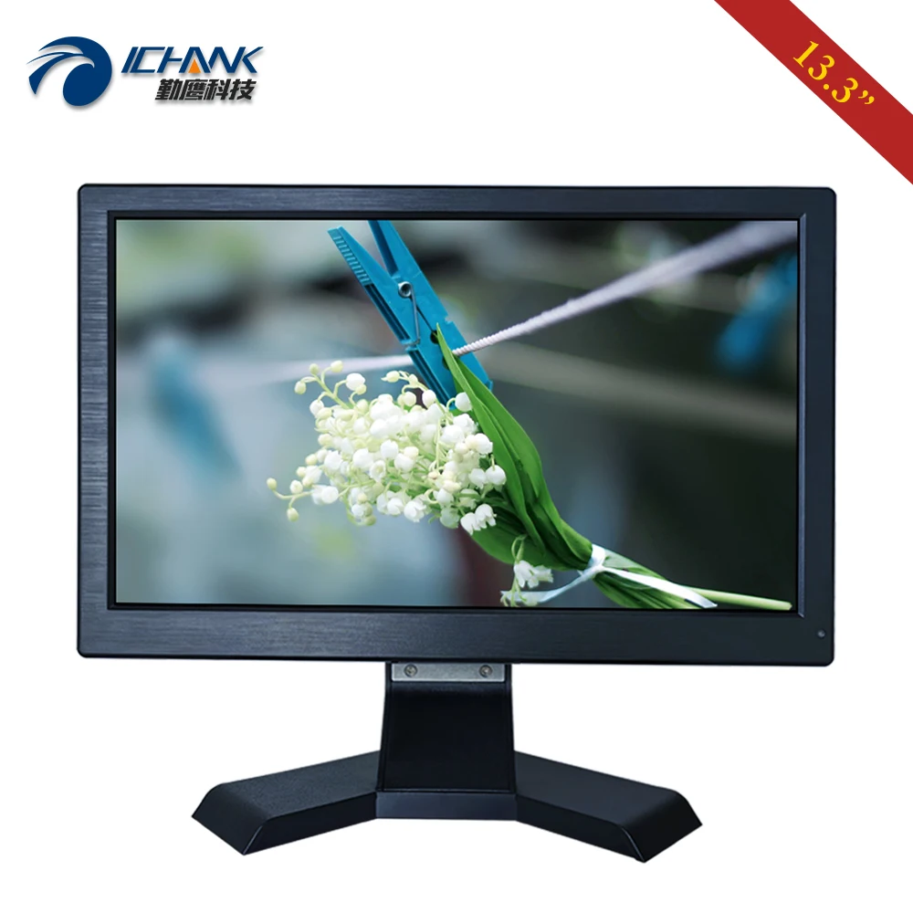 

ZB133JN-59/13.3" inch 1920x1080p 16:9 Built-in Speaker LCD Screen PC Monitor USB U-disk Video Player with AV BNC HDMI VGA Ports