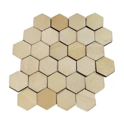 100pcs 10mm-20mm Unfinished Wood Cutout Shapes Hexagon Shape Wooden Slices Blank Name Tags for Party Wedding Home Decoration