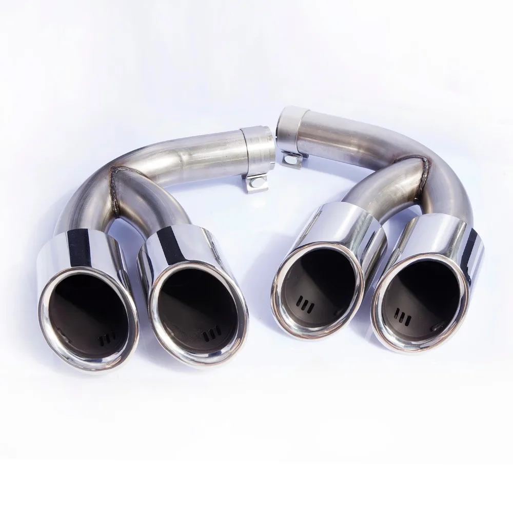 Wotefusi Exhaust Pipes Muffler Tail Tip For 2018 2019 2020 Porsche Cayenne 3.0T Electroplated [QPA524]