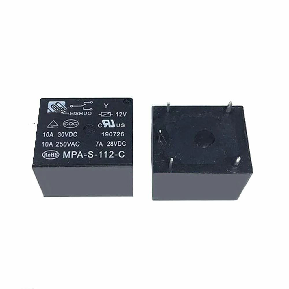 

10PCS/LOT 100%Original New Relay MPA-S-112-C 12VDC MPA-S-124-C 24VDC MPA-S-124-C-24VDC MPA S 112 C 12V 24V 5PIN 10A