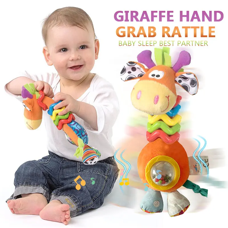 

Rattles Toys For Baby Infant Toddler Children 0-12 Months Oyuncak Cartoon Plush Giraffe Baby Toys Educational Baby Stroller Toys