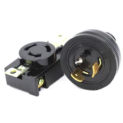 Black 30A American Female Male Wiring Locked Connector US industry Generator Control Panel Nema Power Plug Receptacle Socket