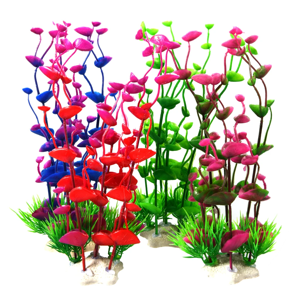 1PC PVC Fish Tank Decoration Simulation Artificial Trumpet Environmental Aquarium  Simulation Fake Aquatic Plants