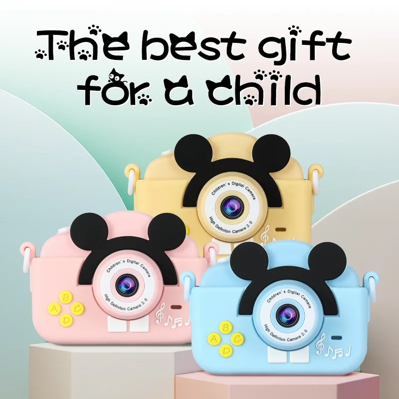 

Wonderful Blue/Pink/Yellow 1080P Video Front and Rear Double Photography of 2000W Pixels Children Funny Camera Multiple Creative