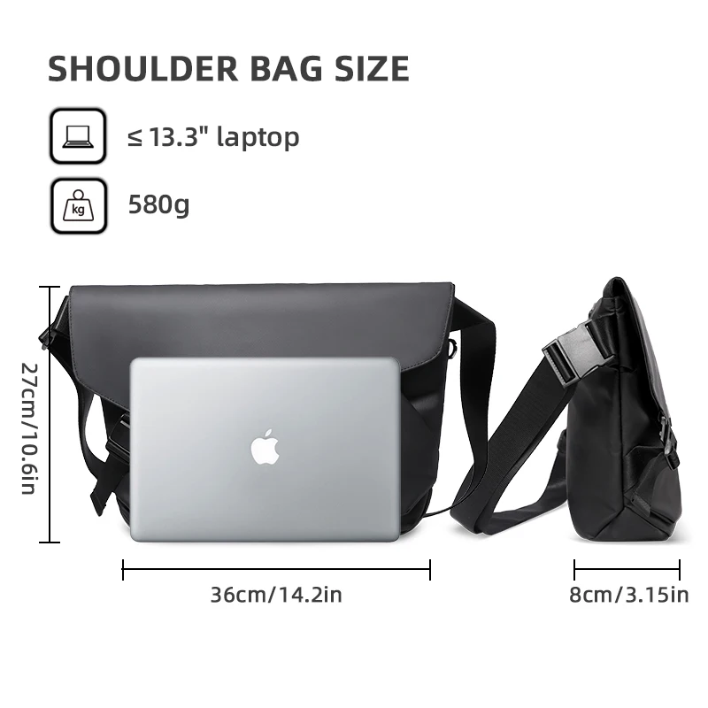 HK Men's Shoulder Bag Large Capacity Of 13.3 Inch Computer High Quality Waterproof Package Of Travel Fashion Men Crossbody Bag