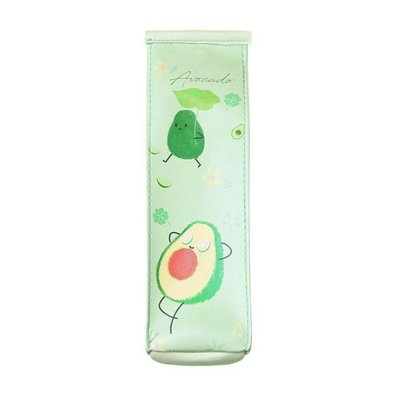 Estuche para lápices de aguacate con leche para niña, bolsa Kawaii para lápices, bolsa de papelería para oficina promocional, suministros escolares,