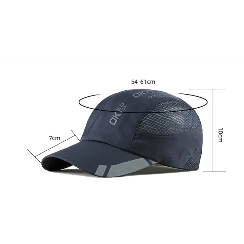 Men Summer Sports Thin Light Section Breathable Quick-Drying Baseball Cap Women Outdoor Leisure Sunscreen Sun Hat Adjustable E16