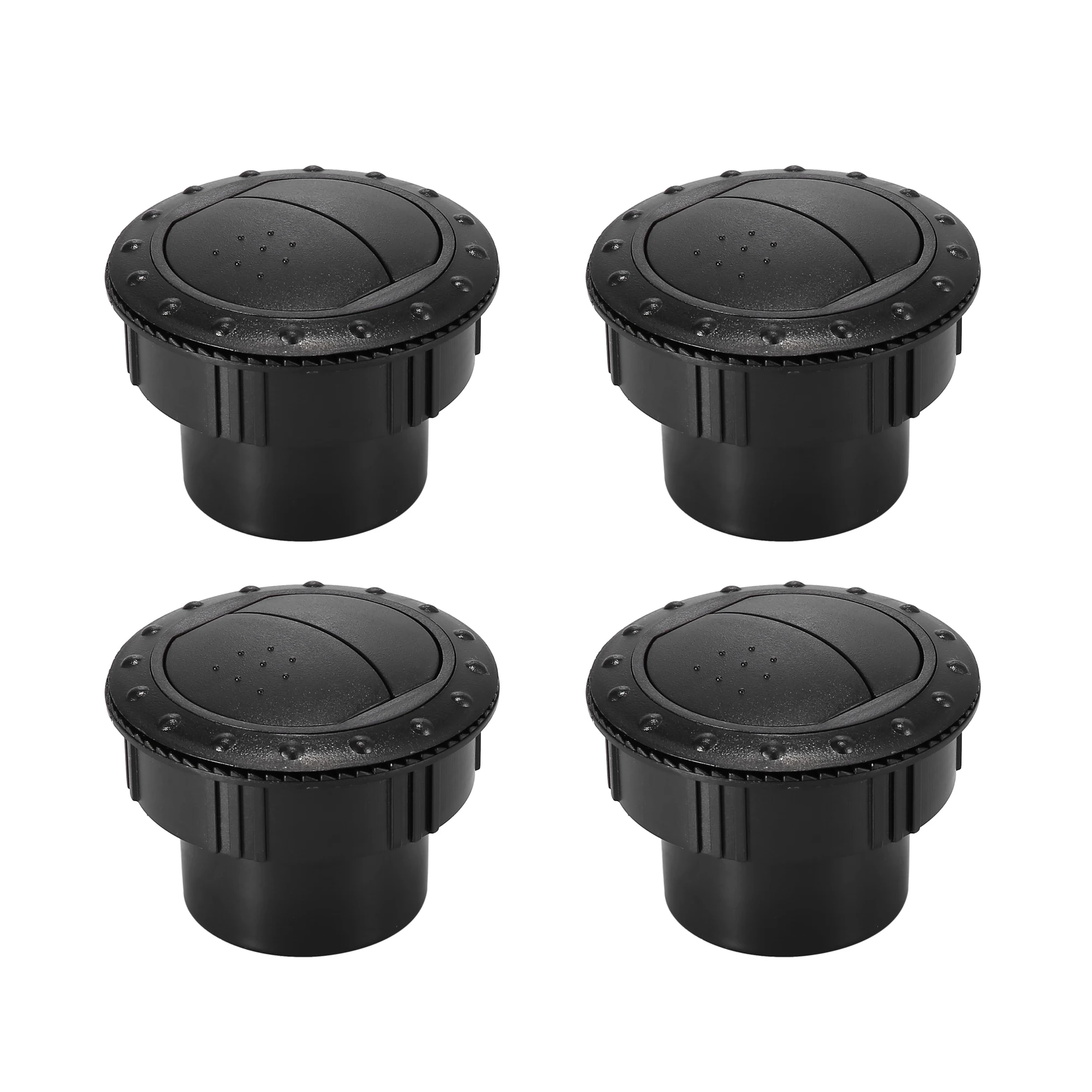 Uxcell 4Pcs Round AC Air Outlet Vent Louvered Dashboard Electroplate Knob for RV Bus Boat Yacht Caravan 60mm