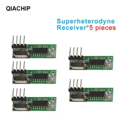 QIACHIP 5 sztuk RX470-4 uniwersalny 433Mhz Superheterodyne bezprzewodowy odbiornik RF moduł dla Raspberry Pi Arduino Uno ARM MCU zestawy Diy