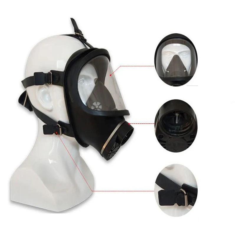 Chemical Gas Mask Chemical Biological, and Radioactive Contamination Self-priming Full Face Mask Classic Gas Mask