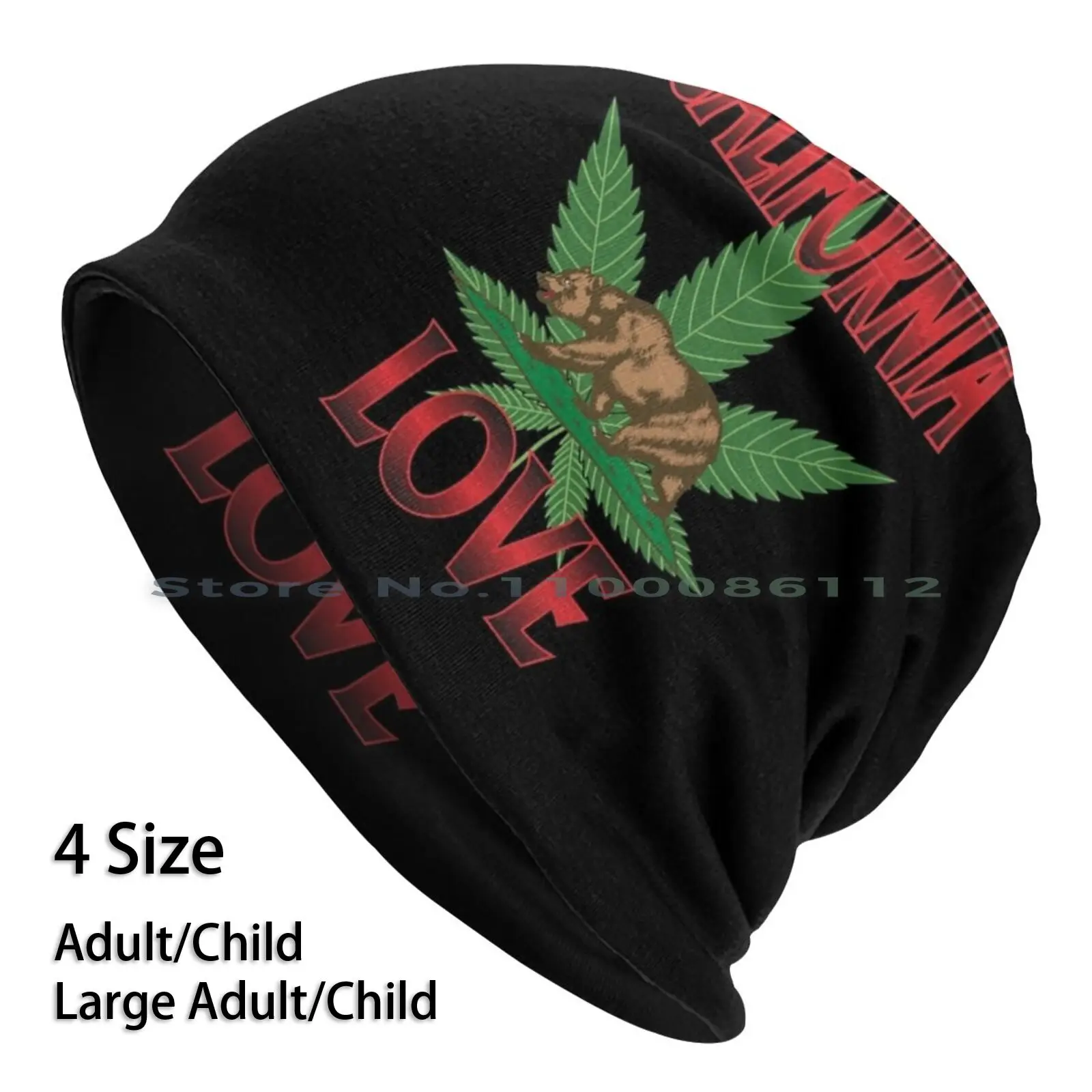 California Love Beanies Knit Hat Canabis Hip No Doubt Rap Snoop Dank Dr Dre Bud Dogg Joint Hop California Love Blunt Weed Leaf