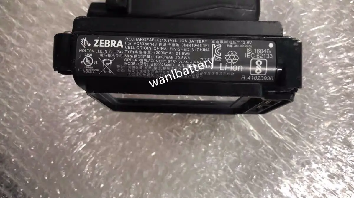 new original 2000mah battery for zebra VC80 VC80X BT000254A01 BTRY-VC8X-20MA1-01batteries