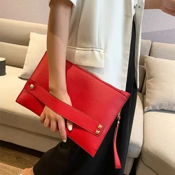 Sac à main de luxe en cuir PU pour femmes, sacoche de styliste, enveloppe de soirée, pochette de jour, nouvelle collection 2023